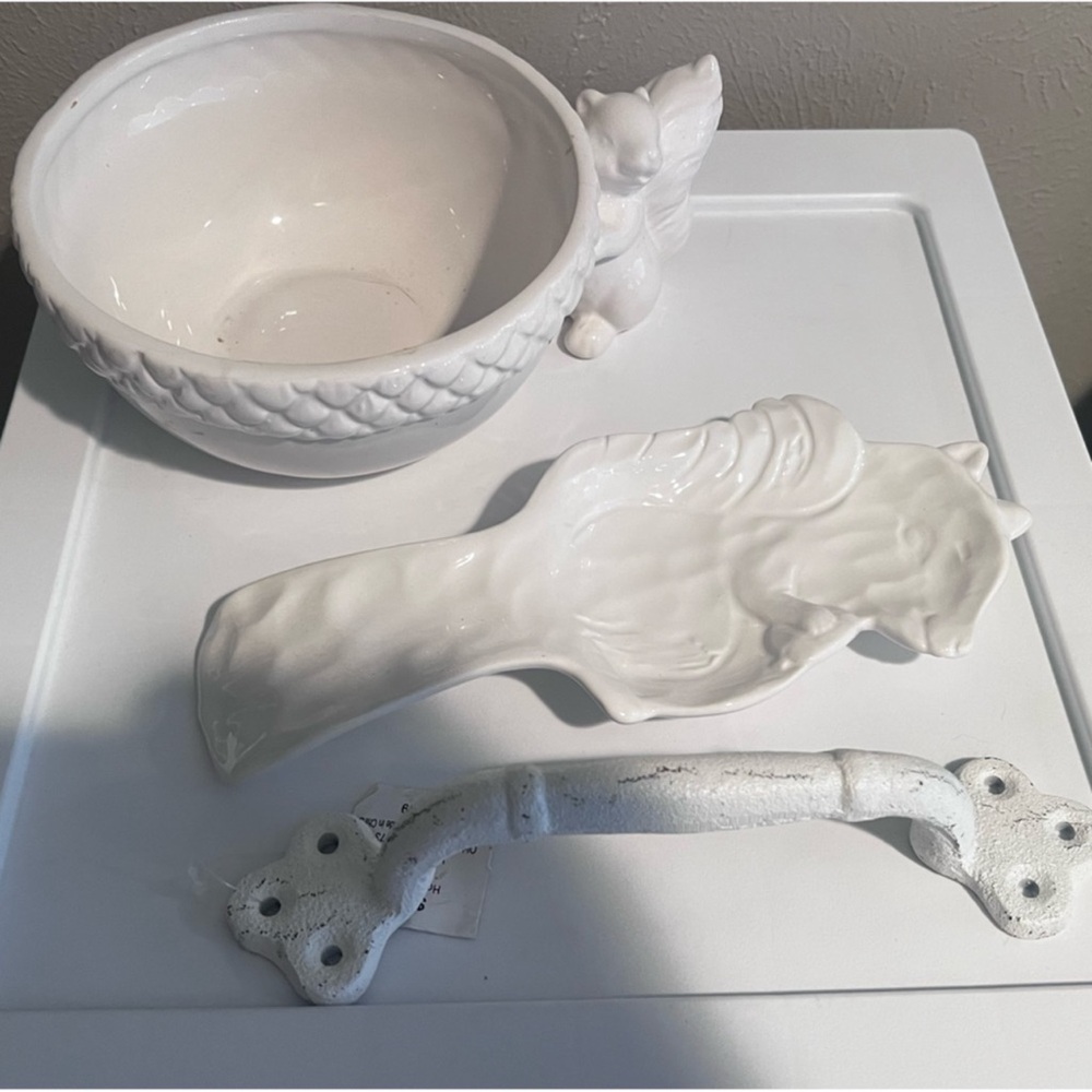 White Ceramic Kitchen Accessories Set - Picture 6 of 8